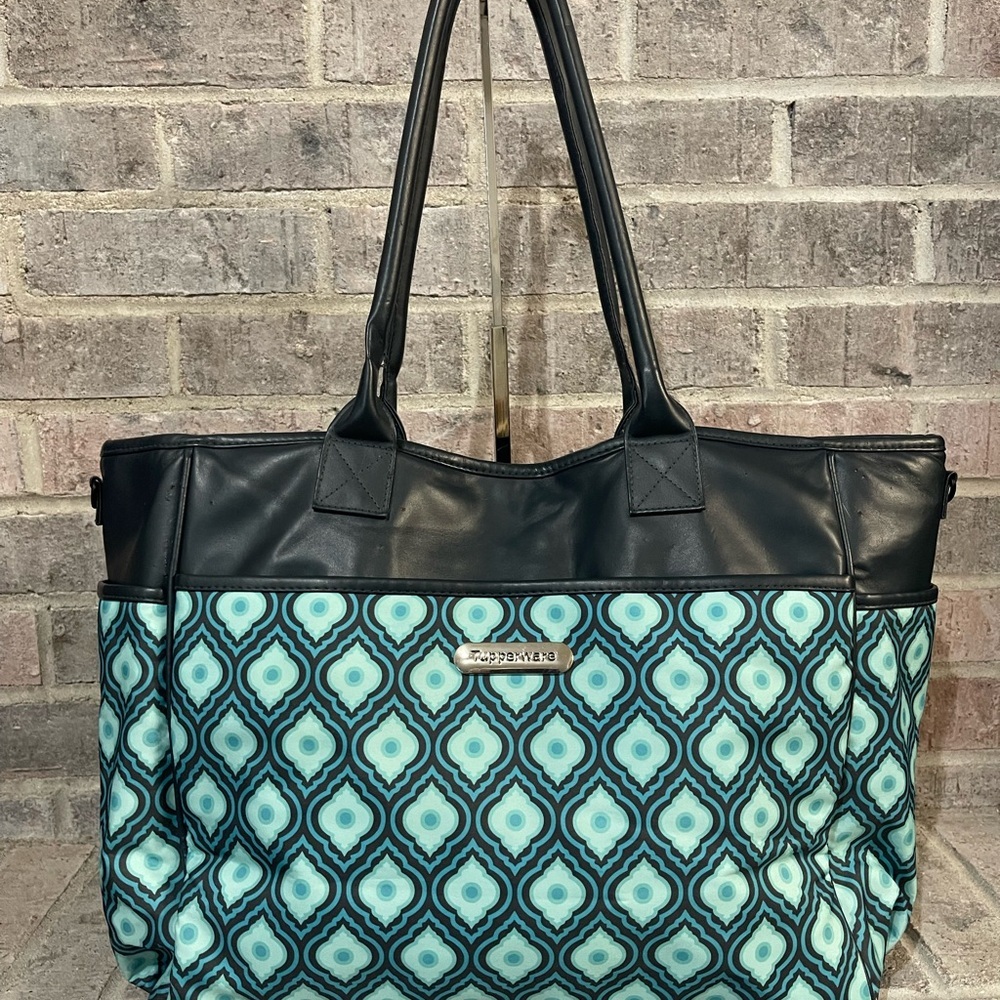 Tupperware Black and Blue Bag with Spacious Design